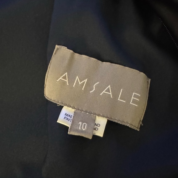 Amsale x Bloomingdale’s Draped Satin One Shoulder Dress in Navy - Picture 6 of 7